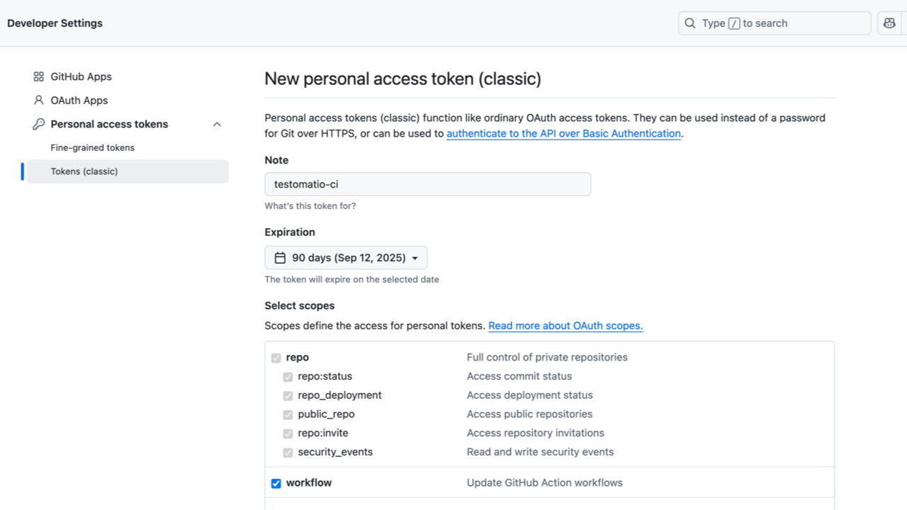Testomatio - GitHub